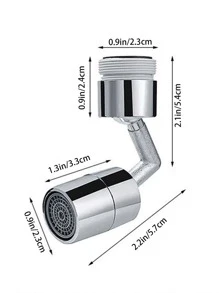 1pc Universal Splash Filter Faucet Home Bathroom Decor Fall Decor Back To School - Silver - View 2