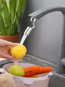 1pc Universal Splash Filter Faucet Home Bathroom Decor Fall Decor Back To School - Silver - View 7