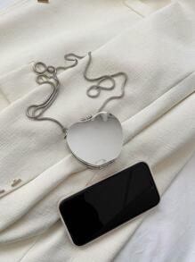 迷你異形包愛心設計鏈條時尚 - 銀色 - 查看 3