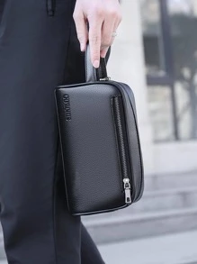 gorchis Nuova borsa clutch alla moda con serratura a combinazione e tasche multiple, borsa portatile per telefono e accessori, adatta per occasioni di lavoro e casual, per viaggi, antifurto, leggera, regalo per San Valentino, Natale, vita sportiva, portafoglio da uomo, borsa nera, borsa regalo, borse primaverili vintage, mini borsa, borsa piccola, borsa a cuscino