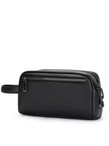 gorchis Nuova borsa clutch alla moda con serratura a combinazione e tasche multiple, borsa portatile per telefono e accessori, adatta per occasioni di lavoro e casual, per viaggi, antifurto, leggera, regalo per San Valentino, Natale, vita sportiva, portafoglio da uomo, borsa nera, borsa regalo, borse primaverili vintage, mini borsa, borsa piccola, borsa a cuscino