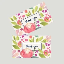 50pcs Floral Print Greeting Card - Multicolor - View 3