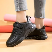 夏天新款輕便百搭黑色運動鞋休閒跑步鞋學生鞋旅行鞋適合女士 - 黑色 - 查看 3