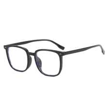 Gafas de marco cuadrado para hombre con lentes transparentes - Negro - Ver 3