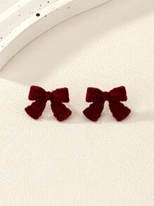 1 Cặp Hoa tai hình bướm tối giản thời trang, chất lượng cao dành cho thể thao ngoài trời, tiệc tùng, ngày lễ, quà tặng ngày lễ tình nhân Valentine - Màu Đỏ Sâu - Xem 5