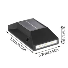 1入組ABS太陽能燈，用於花園裝飾現代黑色戶外照明 - 黃色 - 查看 7