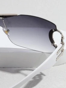 Chi tiết chữ Ombre Lens Kính thời trang - trắng - Xem 5