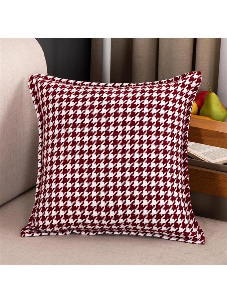 Funda De Cojín Con Diseño De León - Terciopelo Suave En Rojo Y Verde, Perfecta Para Sofá, Cama O Decoración Festiva (43x43 Cm)