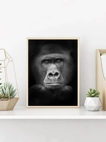 1 Động Vật Tranh Canvas Động Vật Hoang Dã Poster In Hình Nghệ Thuật Treo Tường Phòng Khách Tuyệt Vời Động Vật Nghệ Thuật Ý Tưởng Quà Tặng - Xám - Xem 1