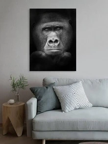 1 Động Vật Tranh Canvas Động Vật Hoang Dã Poster In Hình Nghệ Thuật Treo Tường Phòng Khách Tuyệt Vời Động Vật Nghệ Thuật Ý Tưởng Quà Tặng - Xám - Xem 2