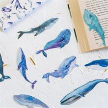30pcs Whale Print Bookmark - Blue - View 8
