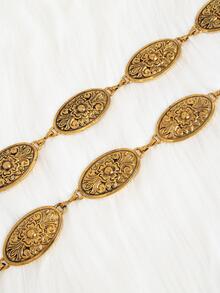 Dây thắt lưng trang trí hình bầu dục Halloween - Vàng - Xem 4