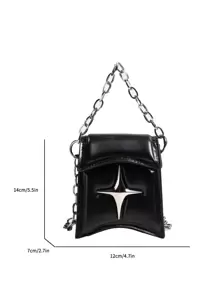 Mini sac bandoulière élégant avec chaîne et rabat pour diverses occasions