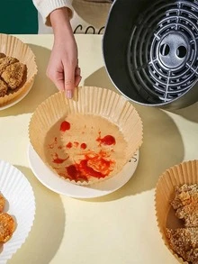 50pcs Solid Color Air Fryer Liner - Chocolate Brown - View 4