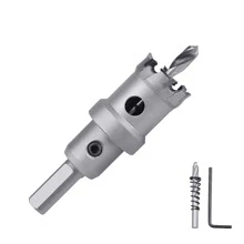 1pc Aluminum Alloy Drill Bit, Modern Silver Hand Tool Accessory - Silver - View 1