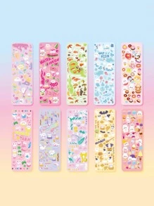 10入組卡通圖案貼紙