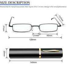 3 Pairs Slim Pocket Reading Glasses for Women Men Mini Metal Readers with Small Case 1.0 - Nhiều màu - Xem 3