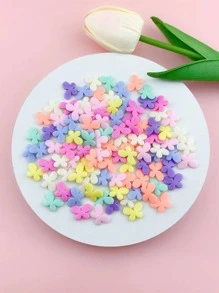 100入組/套隨機蝴蝶設計DIY珠子 - 彩色 - 查看 2