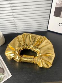 Medium Ruched Bag Funky Gold Top Handle - Gold - View 5
