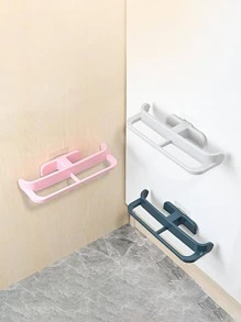 1pc Solid Color Wall Mounted Shoe Storage Rack - Pink - View 3