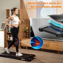 Under Desk Treadmill Portable Walking Pad,Bluetooth Built-in Speakers, Adjustable Speed with APP - Black - View 2