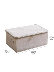 Hộp đựng quần áo Dây kéo tối giản - Màu be - Xem 3
