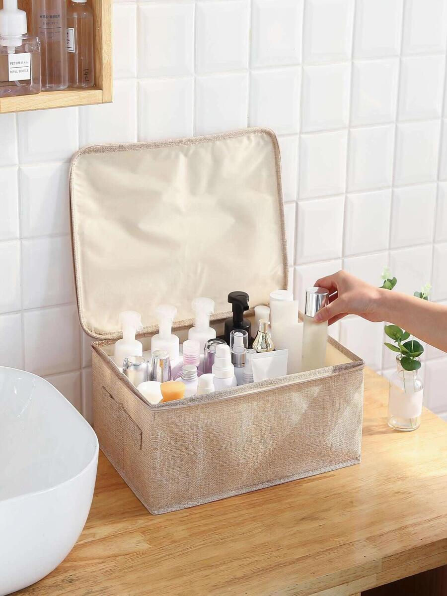 Hộp đựng quần áo Dây kéo tối giản - Màu be - Xem 1