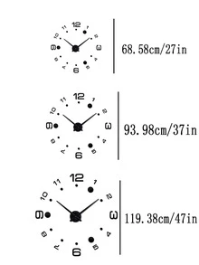 32pcs PMMA Wall Clock - Gold - View 2