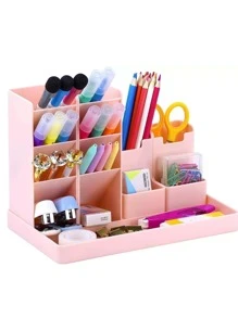 Organizador de Escritorio para Lapices Plumones Armable - Rosa - Ver 1