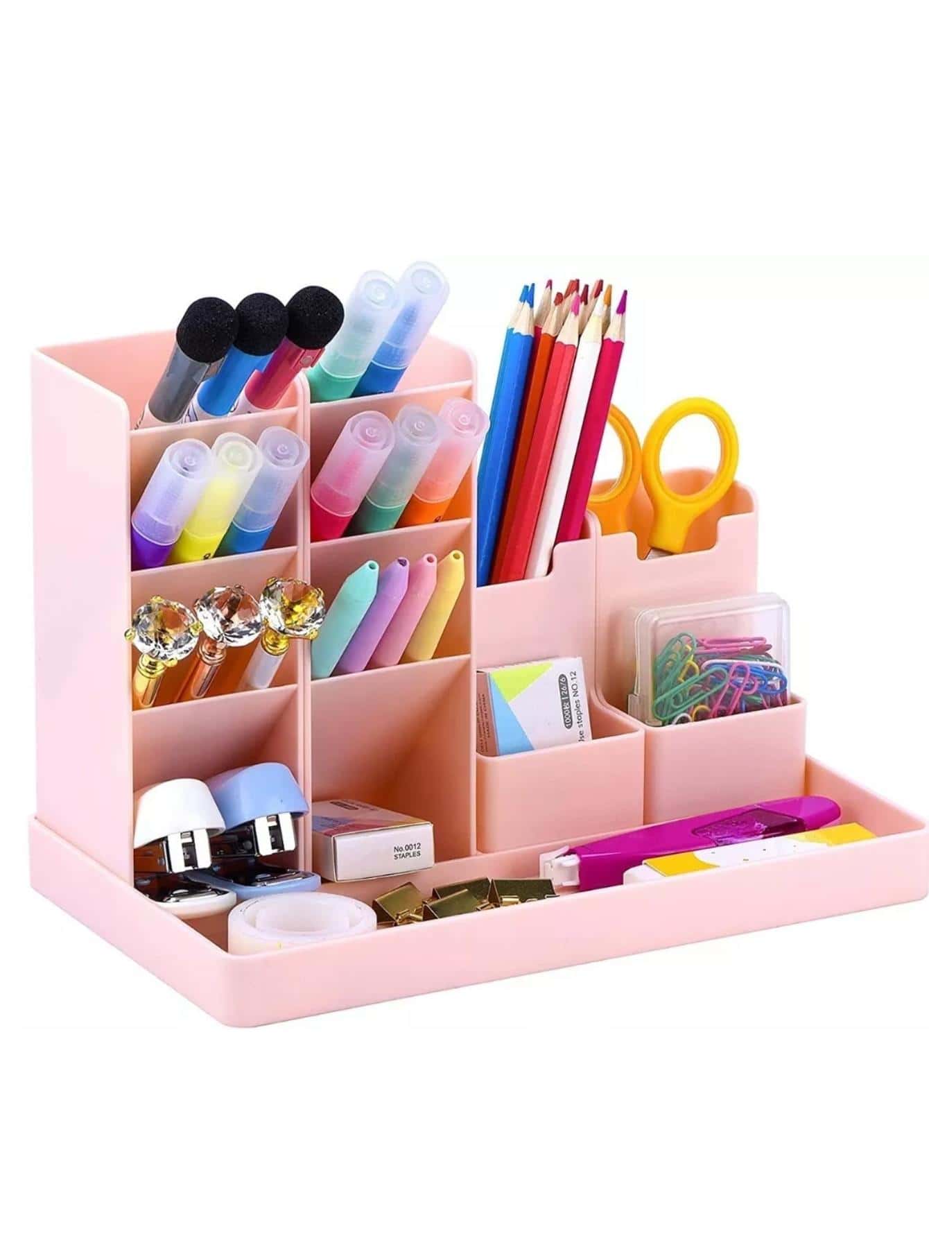 Organizador de Escritorio para Lapices Plumones Armable - Rosa - Ver 1