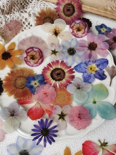 40 piezas con patrón de flor clasificado multipropósito decorativo Pegatina para DIY cuenta de mano Decoración
