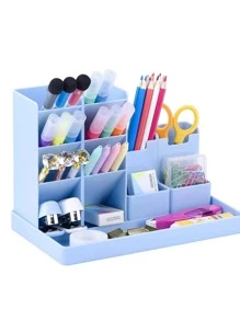 Organizador de Escritorio para Lapices Plumones Armable - Azul - Ver 2