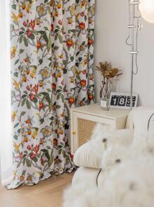 1 Họa Tiết Hoa Màn Polyester Hiện Đại Đa Kích Thước Mất Điện Màn Cho Phòng Ngủ Và Phòng Khách - Nhiều màu - Xem 1