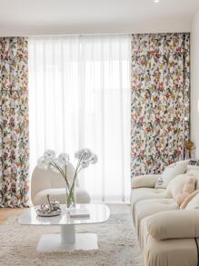 1 Họa Tiết Hoa Màn Polyester Hiện Đại Đa Kích Thước Mất Điện Màn Cho Phòng Ngủ Và Phòng Khách - Nhiều màu - Xem 2