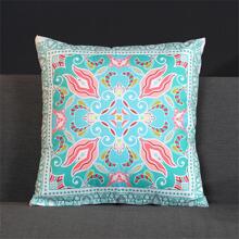 Geometric Pattern Cushion Cover, Vintage Polyester Decorative Throw Pillow Case For Home - Multicolor - View 2