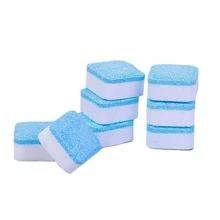 12pcs Washing Machine Cleaner Descaler, Deep Cleaning Tablets For HE Front Loader & Top Load Washer - Blue and White - View 7