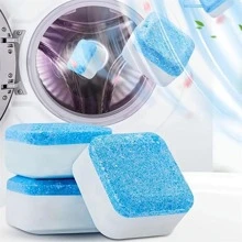 12pcs Washing Machine Cleaner Descaler, Deep Cleaning Tablets For HE Front Loader & Top Load Washer - Blue and White - View 5