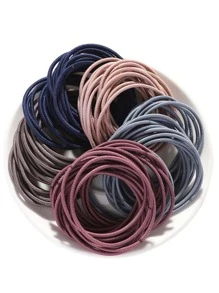 100 chiếc dây buộc tóc chắc chắn - Nhiều màu - Xem 5