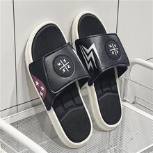 Hombres Chanclas rayo & con diseño de flor de moda exterior - Negro - Ver 3