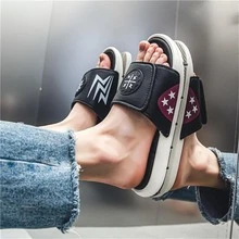 Hombres Chanclas rayo & con diseño de flor de moda exterior - Negro - Ver 5