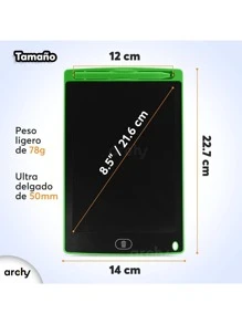 Pizarrón Mágico 8.5″ Pulgadas LCD Borrable - Verde - Ver 5
