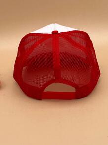 Gorra con estampado de cereza - Rojo y blanco - Ver 4