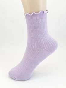 Vớ phi hành đoàn trang trí xà lách rắn - Màu tím  Violet - Xem 1