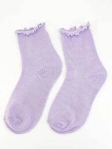 Vớ phi hành đoàn trang trí xà lách rắn - Màu tím  Violet - Xem 5
