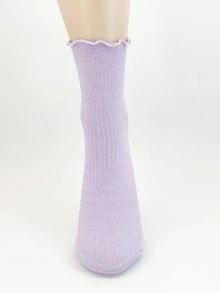 Vớ phi hành đoàn trang trí xà lách rắn - Màu tím  Violet - Xem 2