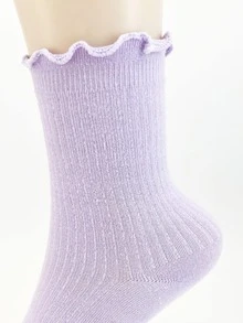 Vớ phi hành đoàn trang trí xà lách rắn - Màu tím  Violet - Xem 4