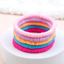 5 cái/bộ Vòng tay đính cườm tối giản ngẫu nhiên - Nhiều màu - Xem 1