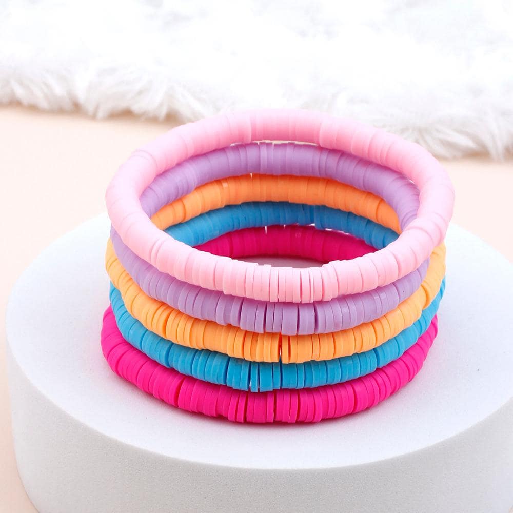 5 cái/bộ Vòng tay đính cườm tối giản ngẫu nhiên - Nhiều màu - Xem 1