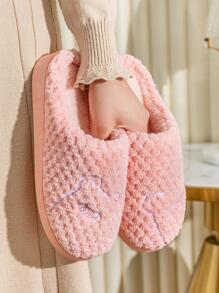 女士秋冬長毛絨拖鞋,臥室拖鞋帶襯墊