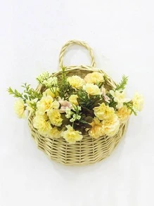 1 Móc Treo Cây Mây, Giỏ Trồng Cây Treo Phong Cách Nhật Bản Để Trang Trí - Màu be - Xem 2